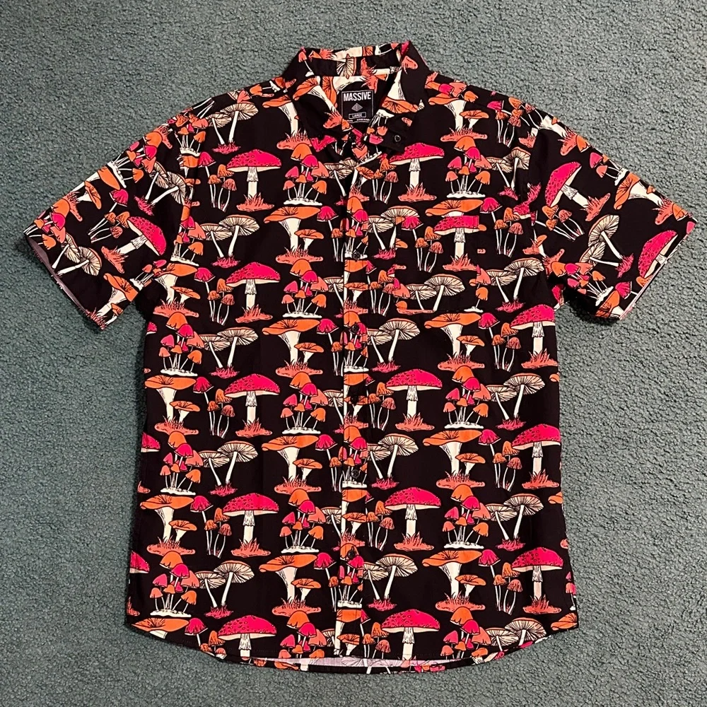 Mushrooms Short Sleeve Shirt and Shorts Set - Picture 4 of 8